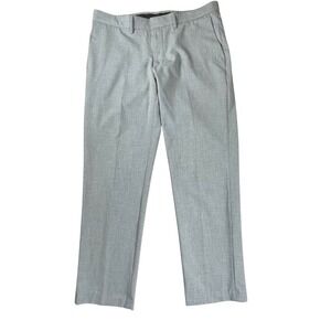 J.M. Haggar Dress Pants Mens 36x29 Slim‎ Fit Light Gray Business Casual Trousers